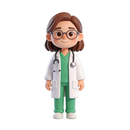 Friendly Doctor Avatar Icon for Medical Use