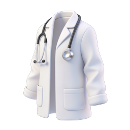 Doctor Lab Coat with Stethoscope Medical Icon