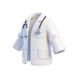 Doctor Lab Coat with Stethoscope Medical Icon