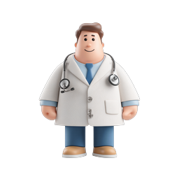 Charming Doctor Icon for Medical Applications