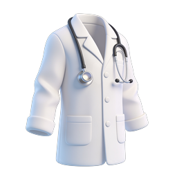 Doctor Lab Coat with Stethoscope Medical Icon