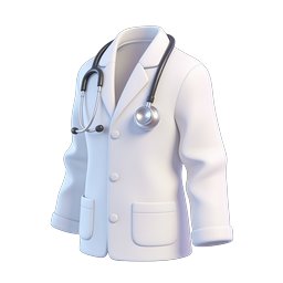 Doctor Lab Coat with Stethoscope Medical Icon
