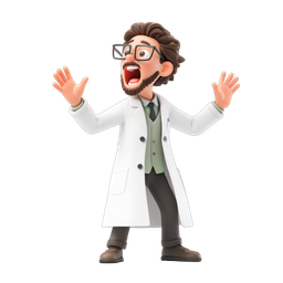 Animated Doctor Screaming Icon for Healthcare Needs