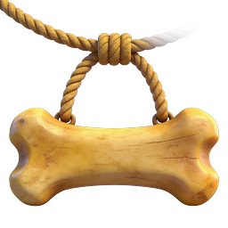 Dog Bone Rope Toy Icon - 3D Realistic Pet Accessory