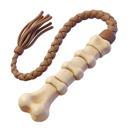 Dog Bone Rope Chew Toy Icon - 3D Pet Accessory