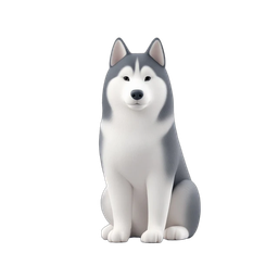 Cute Husky Dog Icon for Pet Lovers