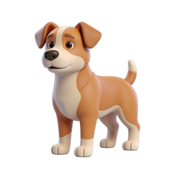 Bezauberndes Cartoon-Hund-Icon für Haustierthemen