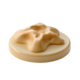 Creamy Dollop Food Icon - 3D Clay Style