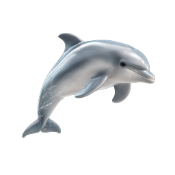 3D Realistic Jumping Dolphin Icon | Marine Life Collection