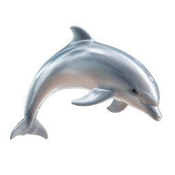 Realistic Dolphin Leap Icon - Marine Life 3D Render