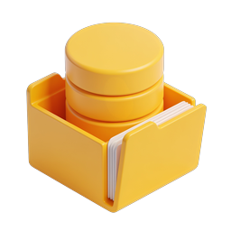 Yellow Donation Box with Coins - 3D Isometric Icon