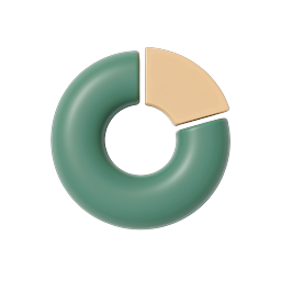 3D Donut Chart Icon | Modern Data Visualization