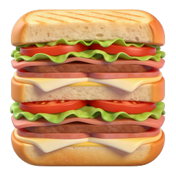 Double-Decker Sandwich 3D Icon | Club Sandwich Illustration