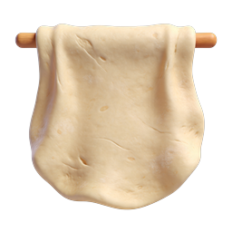 Icona realistica di impasto e mattarello - Panetteria 3D