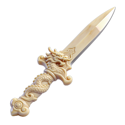 Ornate Dragon Dagger Fantasy Weapon Icon