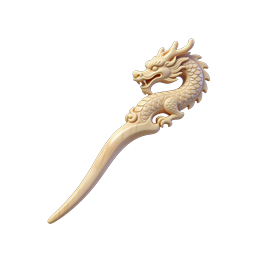 Dragon Hair Comb - Chinese Style 3D Icon