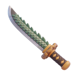 Dragon Scale Fantasy Sword 3D Icon for Games