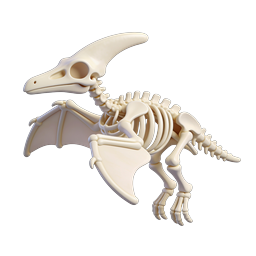 Dragon Skeleton 3D Icon - Fantasy Bone Creature