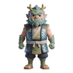 Dragon Warrior Fantasy Character 3D Icon