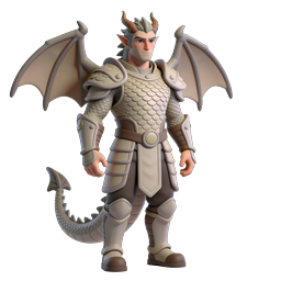 Dragon Warrior Character Icon | 3D Fantasy Hero