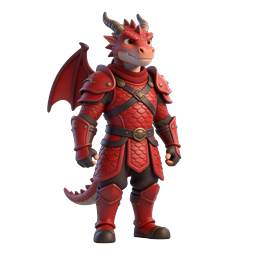 Adorable Dragon Warrior Icon for Fantasy Themes