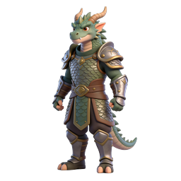 Dragon Warrior Knight Fantasy 3D Character Icon