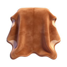 Realistic Draped Fabric Icon | 3D Brown Cloth