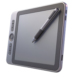 Digital Drawing Tablet with Stylus Pen Icon