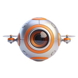 Futuristic Drone Camera 3D Icon for Tech Projects