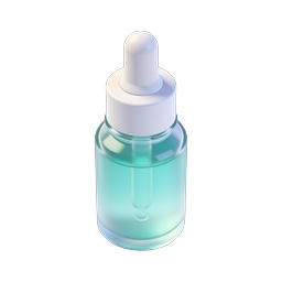 Icona 3D di flacone contagocce - prodotto skincare e beauty