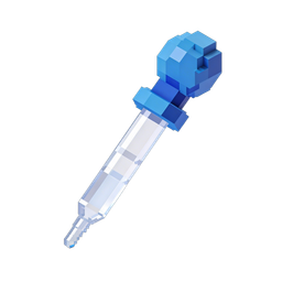 Stylized Dropper Icon for Medical and Science Use
