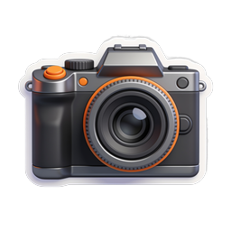 DSLR Camera Icon - 3D Realistic Photography Graphic