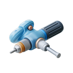 Dual Drill Driver Tool 3D Icon - Blue Power Tool