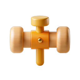 Dumbbell Fitness Icon - 3D Clay Style Gym Equipment
