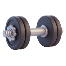 Stylish Dumbbell Icon for Fitness and Gym Themes