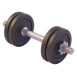 Stylish Dumbbell Icon for Fitness Applications