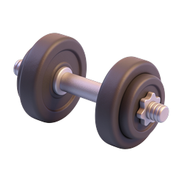 Stylish Dumbbell Icon for Fitness and Health Content