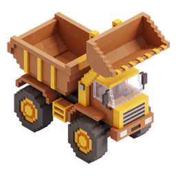 Stylized Dump Truck Icon for Transportation Projects