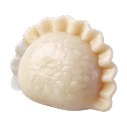 3D Dumpling Food Icon - Realistic Asian Cuisine