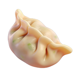 Dumpling Food Icon - Asian Cuisine 3D Illustration