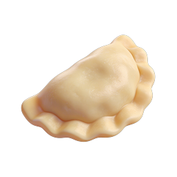 リアルな餃子のフードアイコン - 3Dレンダリング Pierogi