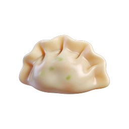 Realistic Dumpling Food Icon | 3D Asian Cuisine