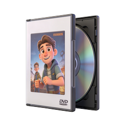 Open DVD Case Movie Cover 3D Icon