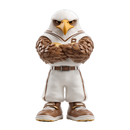 Eagle Athlete Sports Mascot 3D Character Icon