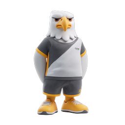 Eagle Athlete Sports Mascot 3D Character Icon