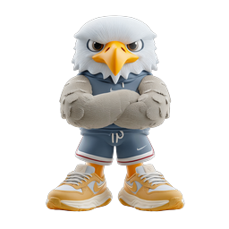 Fierce Eagle Athlete Sports Mascot 3D Character Icon