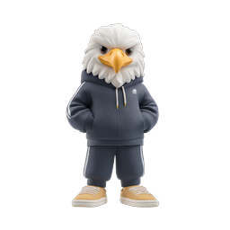 Eagle Athlete Mascot - 3D Sports Team Character Icon