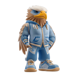 Eagle Sports Mascot Character Icon | Athletic Bird