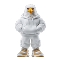 Eagle Streetwear Character in Nike Hoodie & Jordan 1s