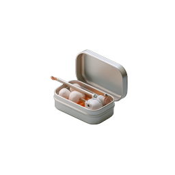 Wireless Earbuds Storage Tin Icon | Realistic 3D Design